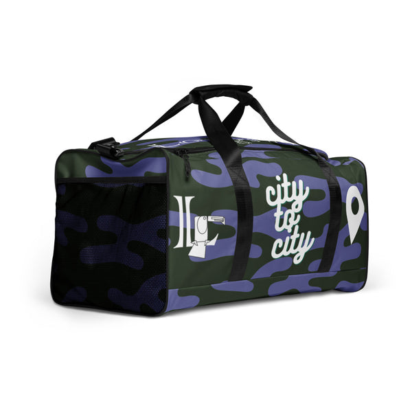 City to City Purple Camo Duffle bag