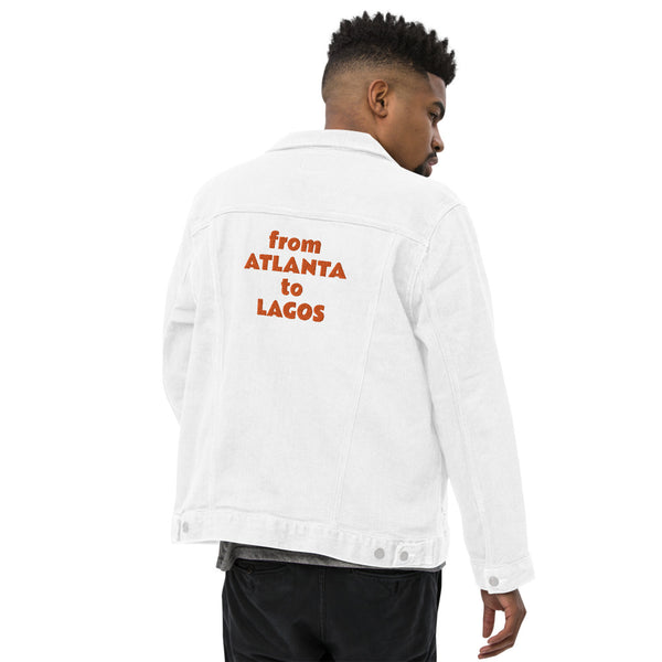 City to City Unisex denim jacket ATLANTA to LAGOS